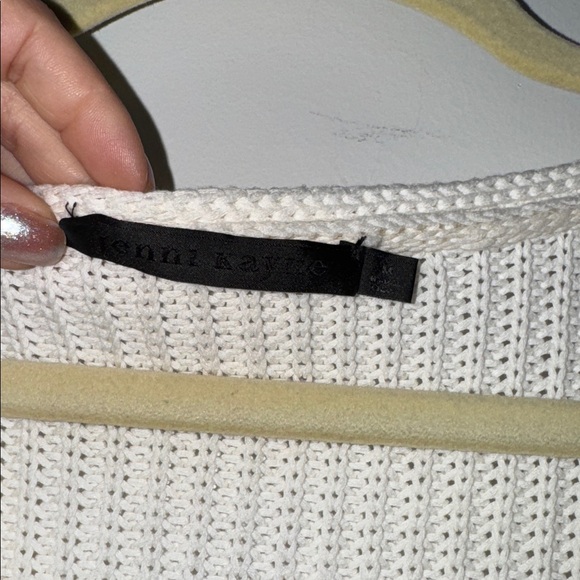 Jenni Kayne Womens Cabin Sweater Cable Knit Heavy Organic Cotton Medium Ivory - Picture 8 of 9